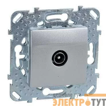 Розетка TV 1-м СП Unica Top оконечная алюм. SchE MGU5.464.30ZD