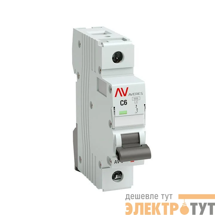 Выключатель автоматический модульный 1п C 6А 6кА AV-6 AVERES EKF mcb6-DC-1-06C-av