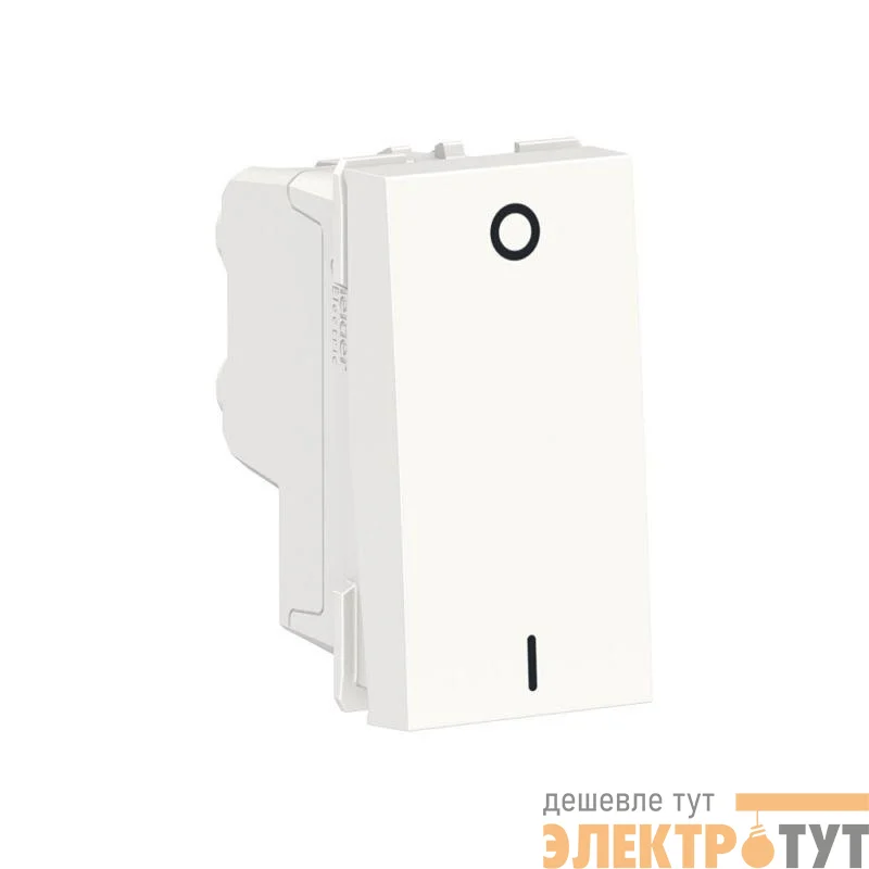 Выключатель 1-кл. 2п 1мод. СП Unica Modular IP21 (сх. 2) 250В 16AX бел. SchE NU316218