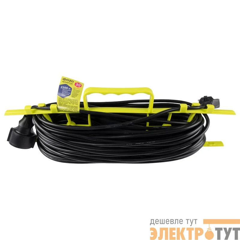 Удлинитель-шнур на рамке 1х30м с заземл. CSG100-3000 ФАZА 5063907