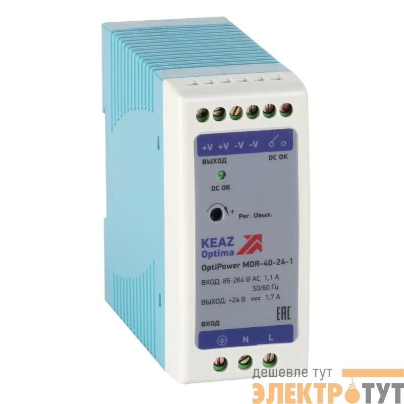 Блок питания OptiPower MDR-40-24-1 КЭАЗ 284540