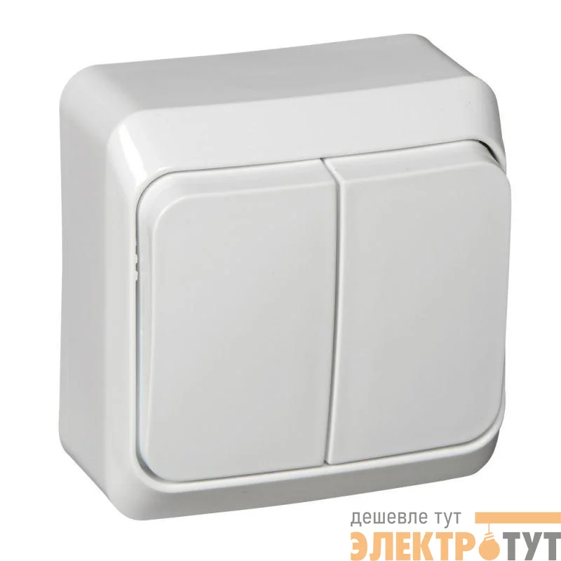 Выключатель 2-кл. ОП Этюд 10А IP20 бел. SE BA10-002B