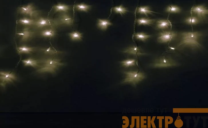 Гирлянда "Бахрома" OIC100LSE-WW-T-I4 100LED тепл. бел. 2х0.56м 20 нитей 24/56/32/48см соединяемая до 20шт уличная SHLights 4690601040510