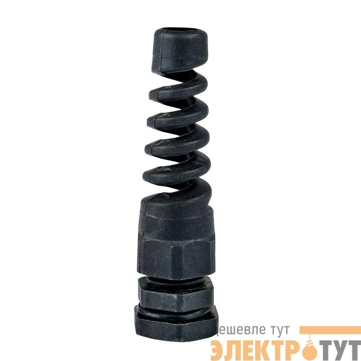 Сальник PG9 IP54 с гибким отводом d отверстия 15мм d проводника 4-8мм EKF plc-pg-9-g