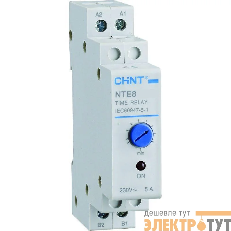Реле времени NTE8-120B (задержка времени включения) 12-120с 1НО DC 24В (R) CHINT 258462