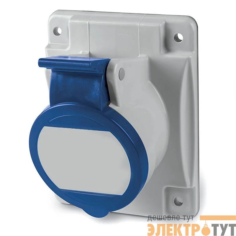 Розетка скрыт. уст. 16А 230В 2P+E с наклоном IP44 пруж. зажим. DKC DIS4131663F