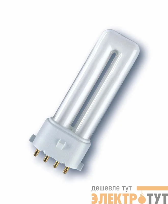 Лампа люминесцентная компакт. DULUX S/E 9W/840 2G7 OSRAM LEDVANCE 4099854123825