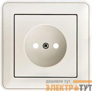 Розетка 1-м СП W59 16А IP20 без заземл. защ. шторки бел. SE RS16-151-18