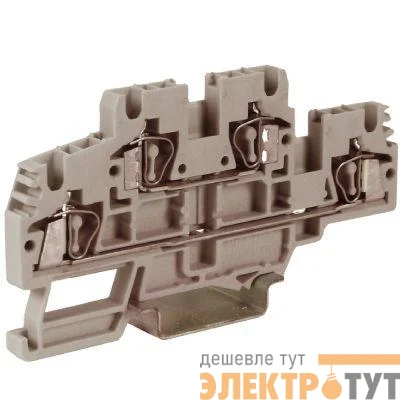 Зажим проходной HMD.2GR 2-х уровн. 2.5кв.мм сер. DKC ZHD100GR