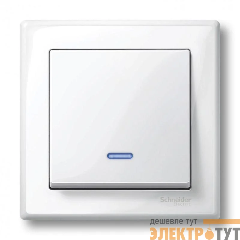 Клавиша Merten с окошком для свет. инд. бел. SchE MTN436019