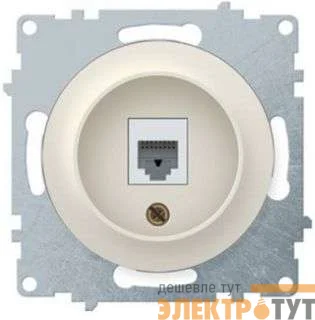 Механизм розетки комп. 1-м СП Florence 1xRJ45 кат.5e беж. 1E20701301 OneKeyElectro 2172793