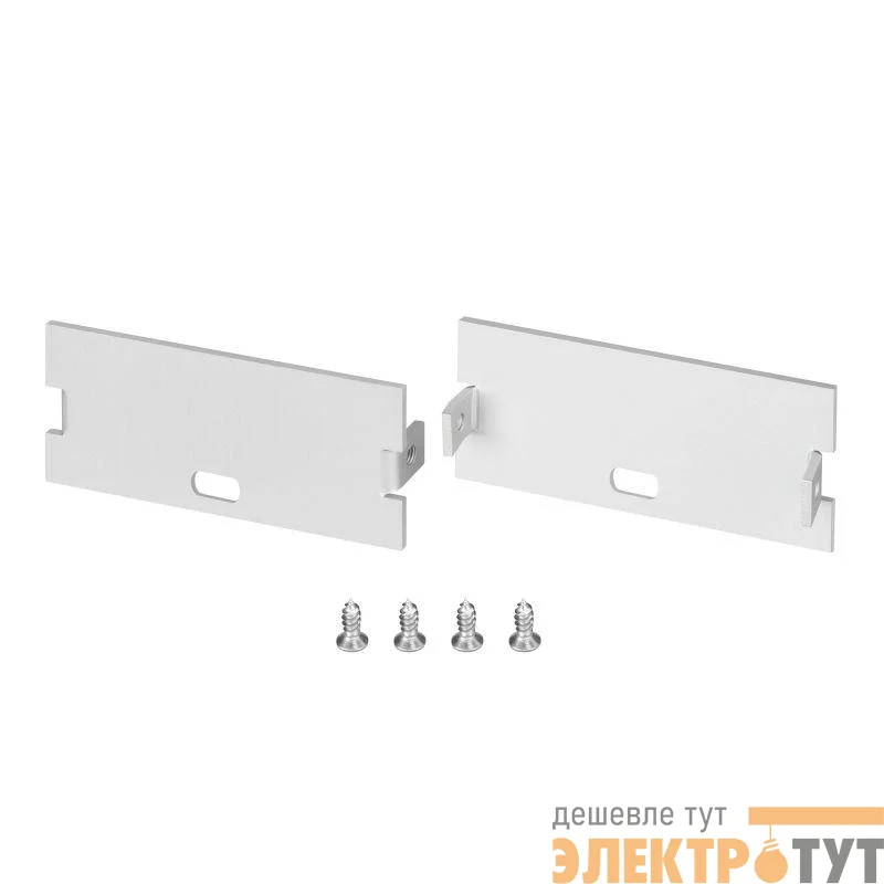 Заглушка FLOOR60 с отверстием алюм. (комплект) Arlight 046418