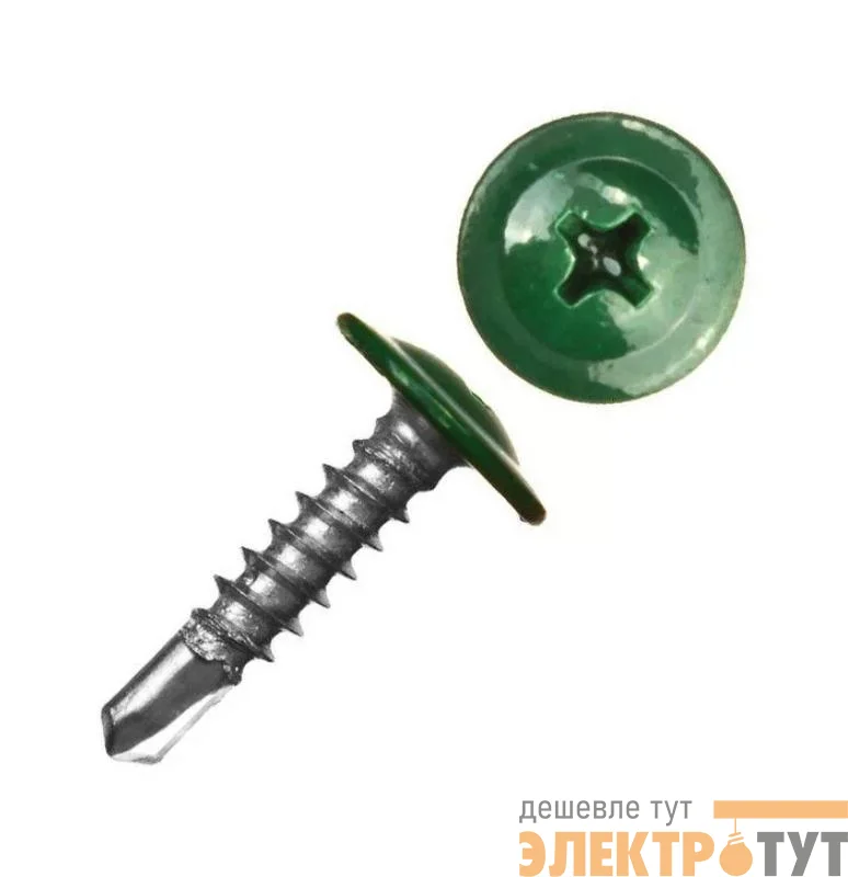 Саморез ШСММ сверло 4.2х16 темн./зел. KP RAL 6005 (уп.20шт) Tech-Krep/Zitar 125490