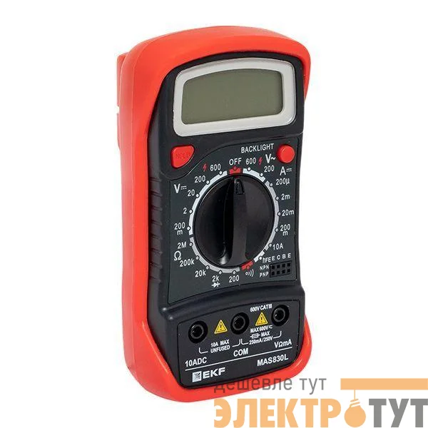 Мультиметр цифровой MAS830L Master EKF In-180701-pm830L