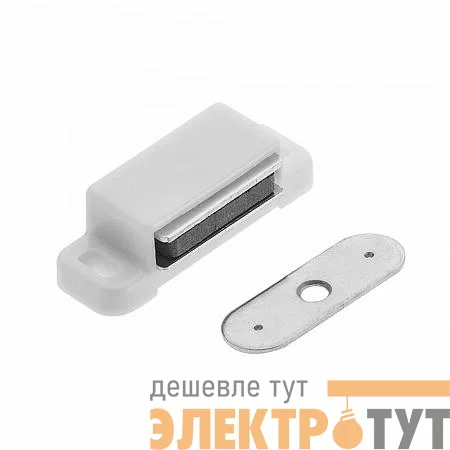 Защелка магнитная одинарная с ответной планкой 2кг бел. (уп.2шт) Tech-Krep/Zitar 145370