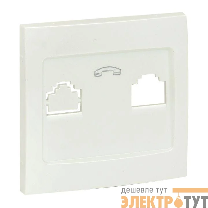 Панель лицевая Валенсия для 1-м розетки Phone жемчуж. PROxima EKF EST01-L-034-50