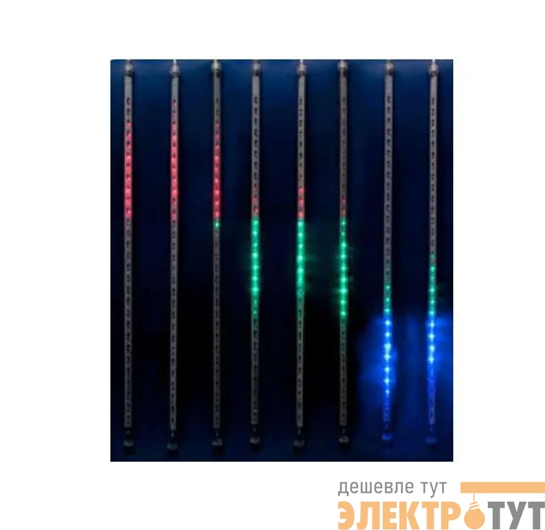Гирлянда светодиодная "Падающие звезды" ULD-E2405-240/DTK MULTI METEOR 8 подвесов 240 LED 2.4х0.5м мульти IP44 Uniel 11122