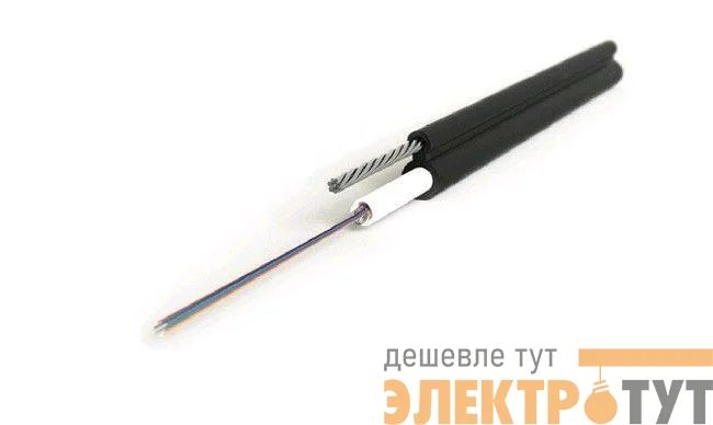 Кабель FO-SST-OUT-9S-8-PE-BK волоконно-оптический 9/125 (SMF-28 Ultra) одномод. 8 волокон (single loose tube) со свобод. волокнами гелезаполн. с метал. тросом (2.2мм) внешн. PE (-60град.C - +70град.C) черн. Hyperline 397553