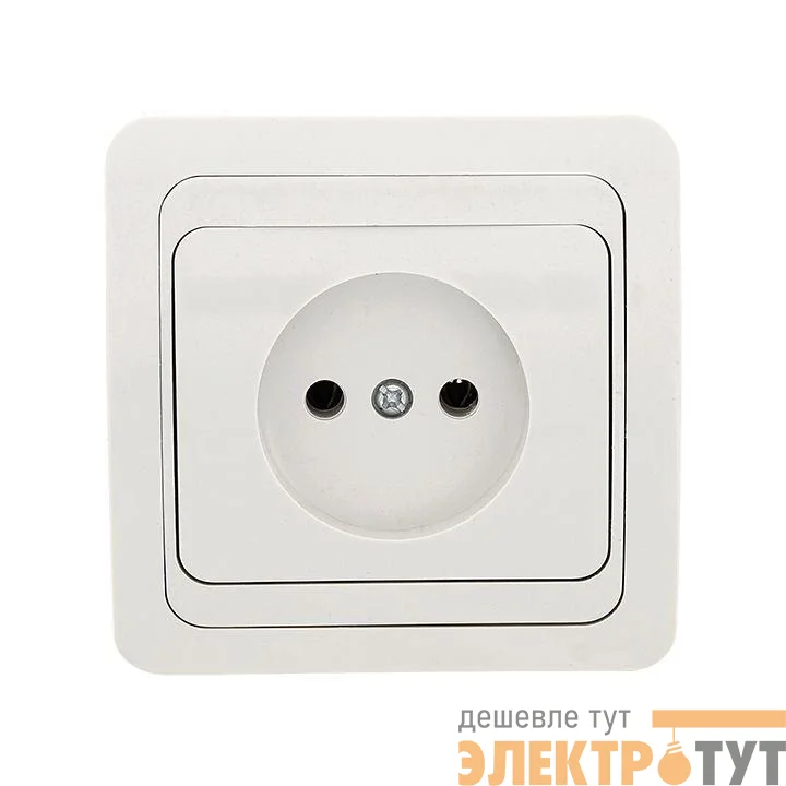 Розетка 1-м СП Лондон 10А IP20 без заземл. бел. PROxima EKF EER10-022-10