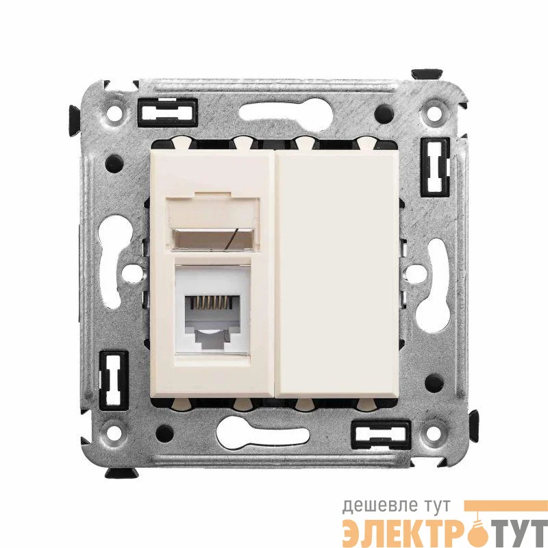 Розетка телефонная 1-м СП Avanti "Ванильная дымка" RJ12 DKC 4405313