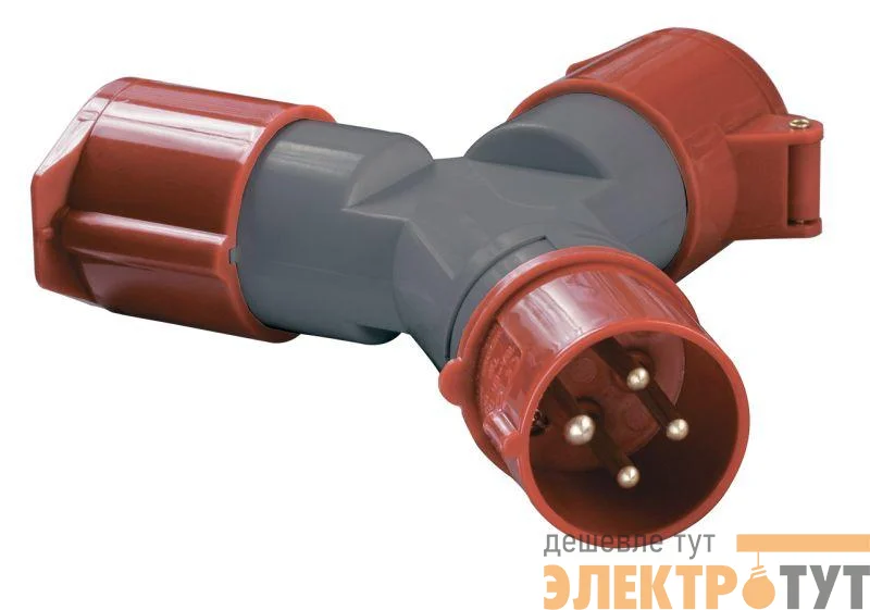 Адаптер 2-х луч. 16А 3P+PE 380В IP44 TS1012-214 IEK PAS22-016-4