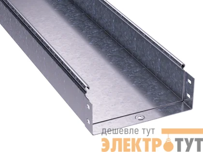 Лоток листовой неперфорированный 80х80 L3000 сталь 1мм гор. оцинк. DKC 3506110HDZ