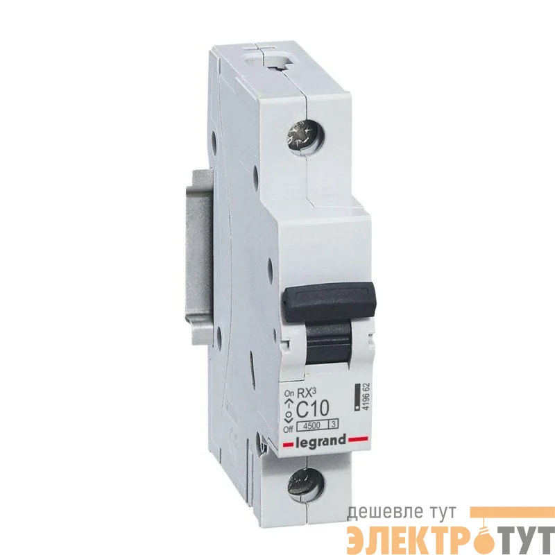 Выключатель автоматический модульный 1п C 10А 4.5кА RX3 ИЭК Leg 419662