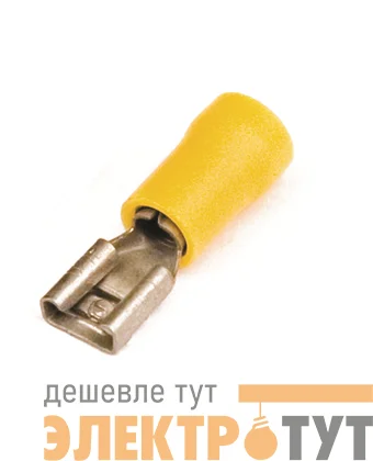 Наконечник изол. "розетка" 2.5-6кв.мм А=9.9х1.1мм желт. (уп.50шт) DKC 2C09P