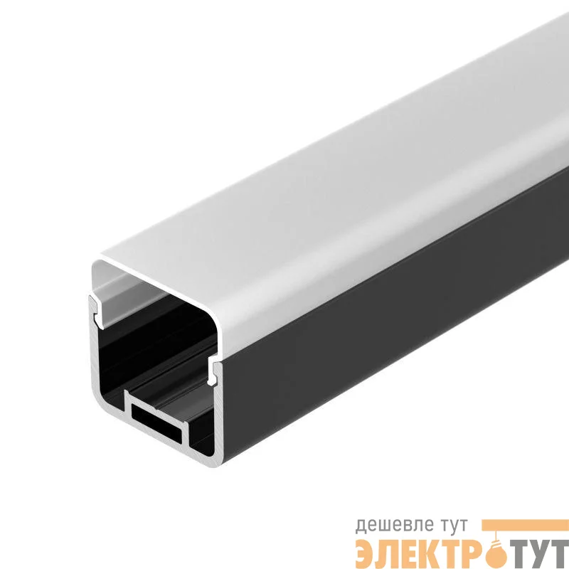 Профиль LINE-D-3030-2000 SQUARE BLACK+OPAL L2000 с экраном алюм. (компл.) Arlight 055073