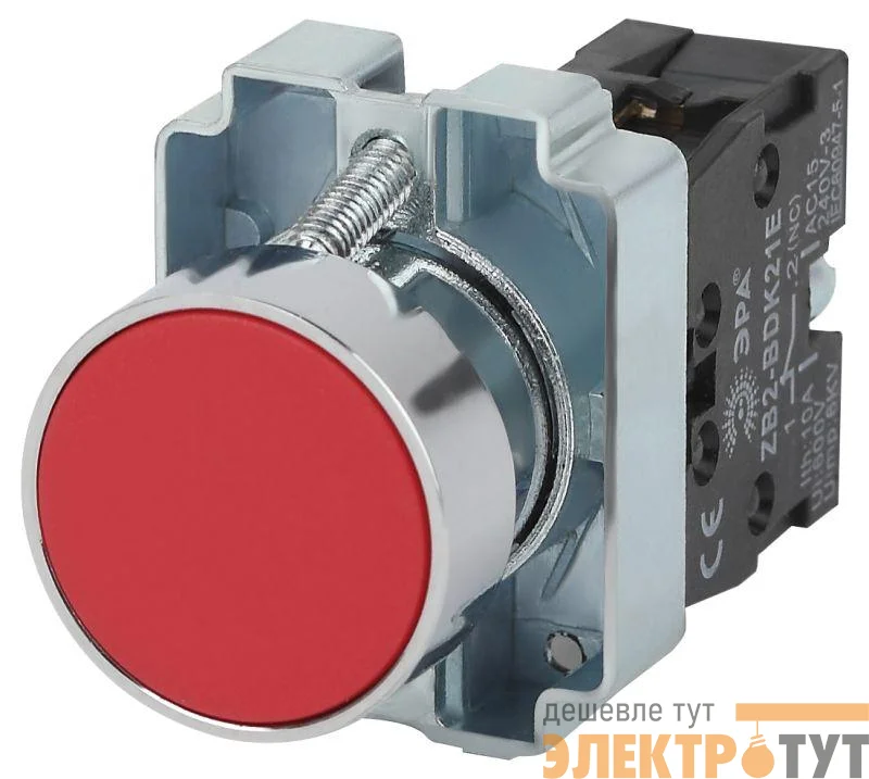 Кнопка управления LAY5-BA42 без подсветки красн. 1р BBT61-BA-K04E ЭРА Б0045667