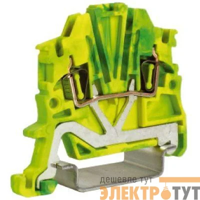 Клемма пруж. HTE 1 1.5кв.мм желт./зел. DKC ZHT400