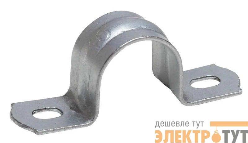 Скоба металлическая двухлапковая d 31-32мм (уп.50шт) ЭРА Б0036430