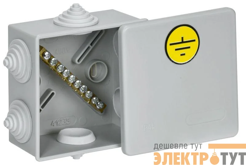 Коробка КУП КМ41360 85х85х40 IP44 6 вводов (7035) IEK UKO21-085-085-040-K41-44U