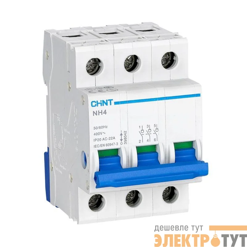 Выключатель нагрузки 3п 32А NH4 (R) CHINT 398043