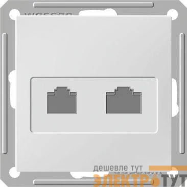Механизм розетки телеф. + комп. 2-м СП W59 бел. SchE RSI-251TK5E-1-86 (РСИ-251ТК5Е-1-86)