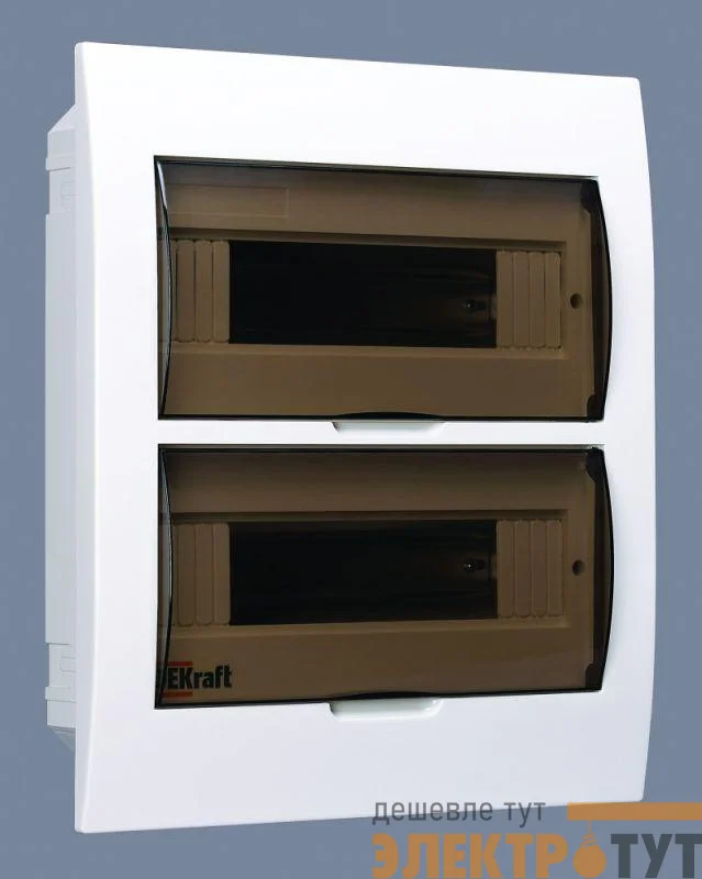 Корпус встраиваемый ЩРВ-П-24 35х30х10 24мод. IP41 пластик. DEKraft 31006DEK