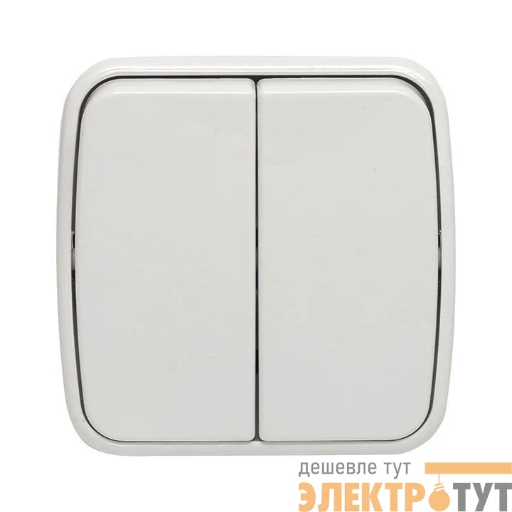 Выключатель 2-кл. ОП Минск 10А IP20 бел. Basic EKF EGV10-023-10