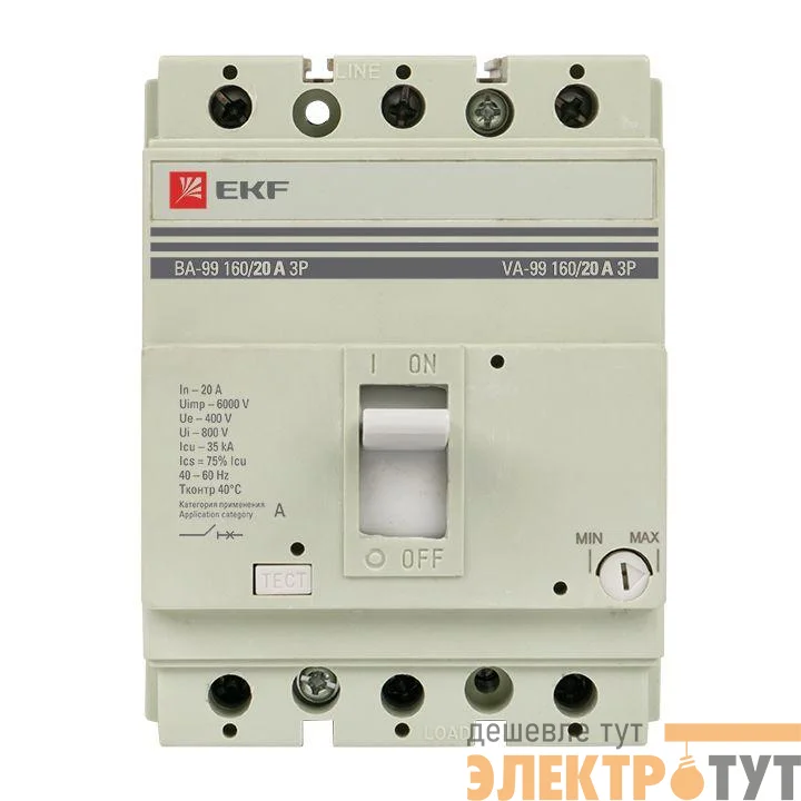 Выключатель автоматический 3п 160/20А 35кА ВА-99 PROxima EKF mccb99-160-20