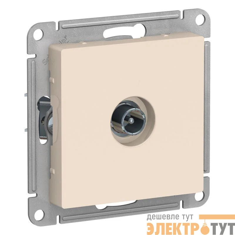 Розетка телевизионная проходная TV AtlasDesign 4дБ механизм беж. SE ATN000292