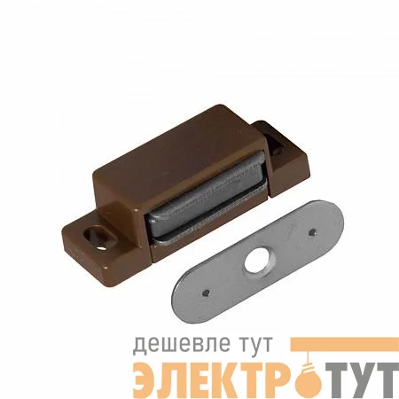 Защелка магнитная одинарная с ответной планкой 2кг корич. (уп.1шт) Tech-Krep/Zitar 112595