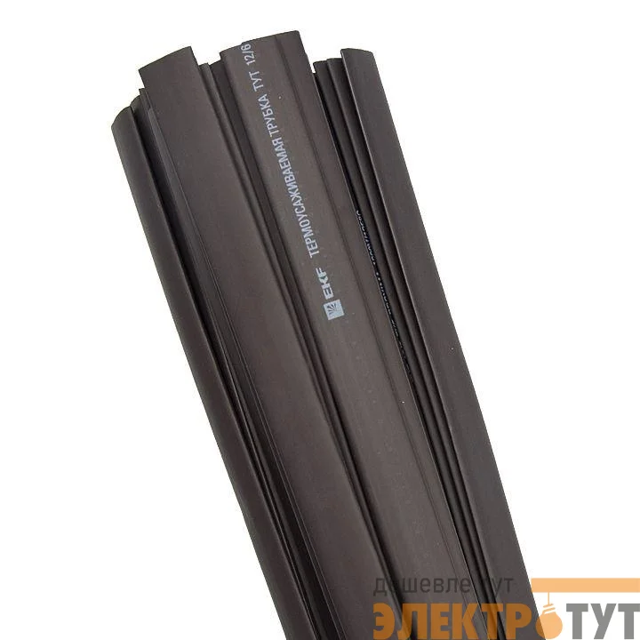 Трубка термоусадочная ТУТ 14/7 черн. (уп.50шт) PROxima EKF tut-14-b-1m
