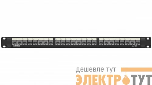Патч-панель 19дюйм 1UCAT5E 24 модуля RJ45 экранированная DKC RN5PPF24
