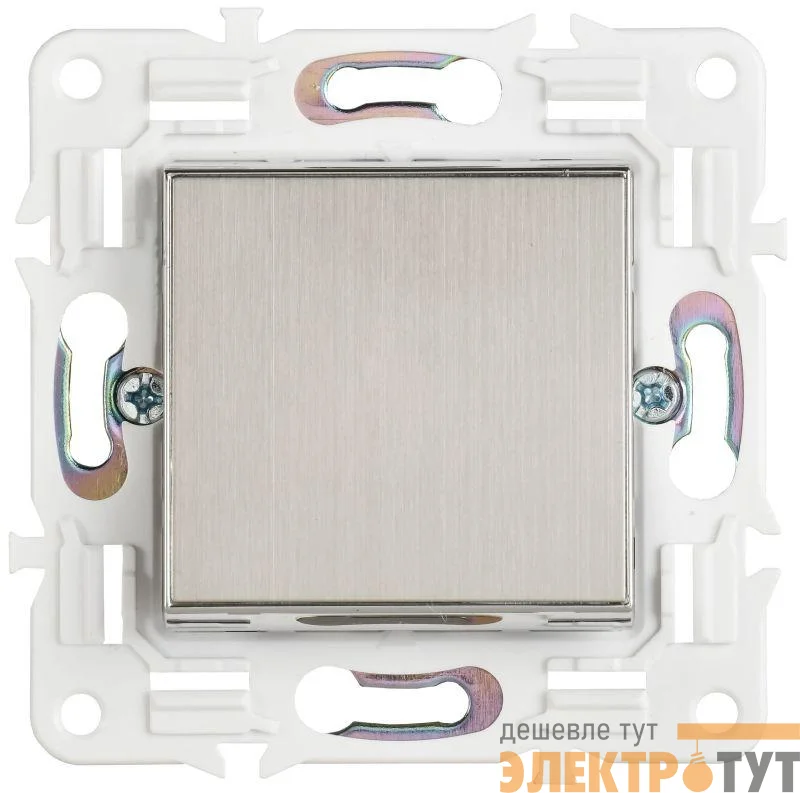 Выключатель кнопочный 1-кл. SKANDY 10А SK-V14N никель IEK SK-V17-0-10-K50