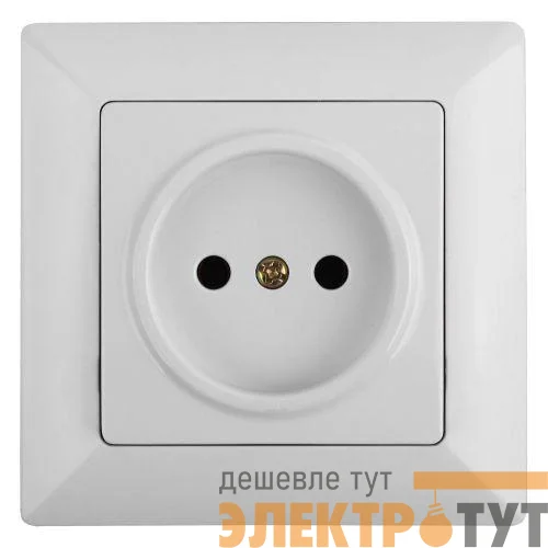 Розетка 1-м СП Solo 4-201-01 2P 16А 250В IP20 без заземл. бел. Intro Б0053641
