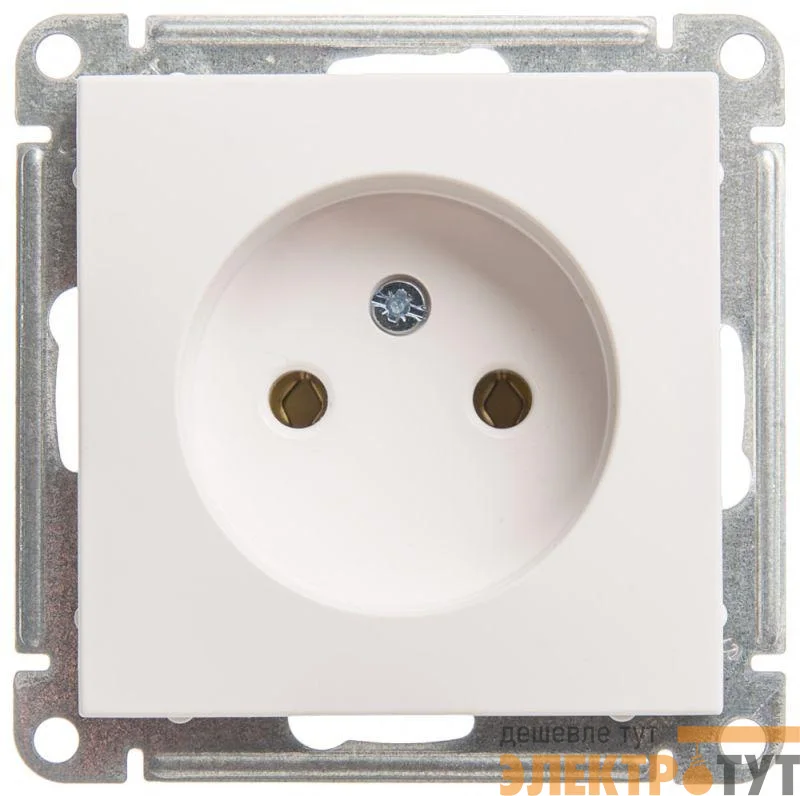 Механизм розетки 1-м СП W59 16А IP20 без заземл. без защ. шторок бел. SchE RS16-153-1-86
