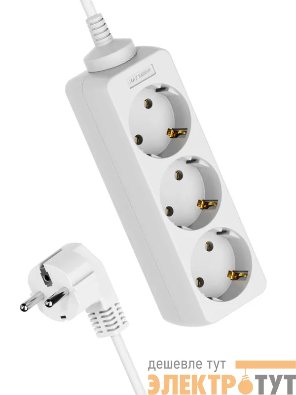 Удлинитель 3х3м с заземл. 16А IP20 ПВС 3х1 КОСМОС YKsm3m-3g-Z(K)