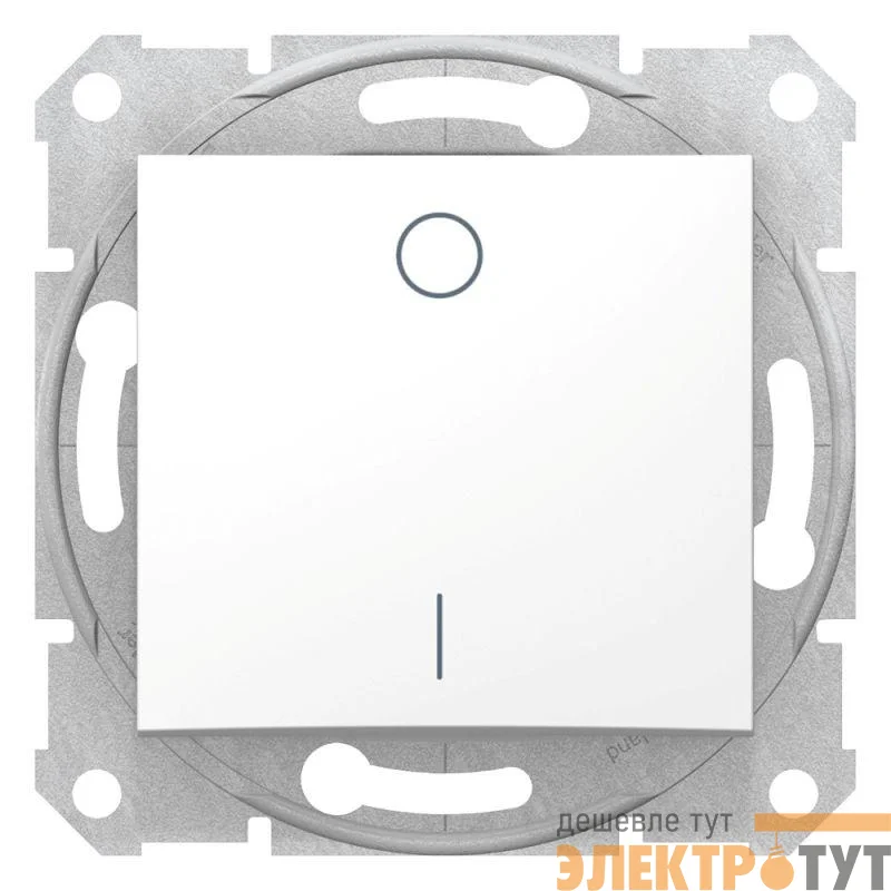 Механизм выключателя 1-кл. 2п СП Sedna 16А IP20 (сх. 2) 250В бел. SchE SDN0200221