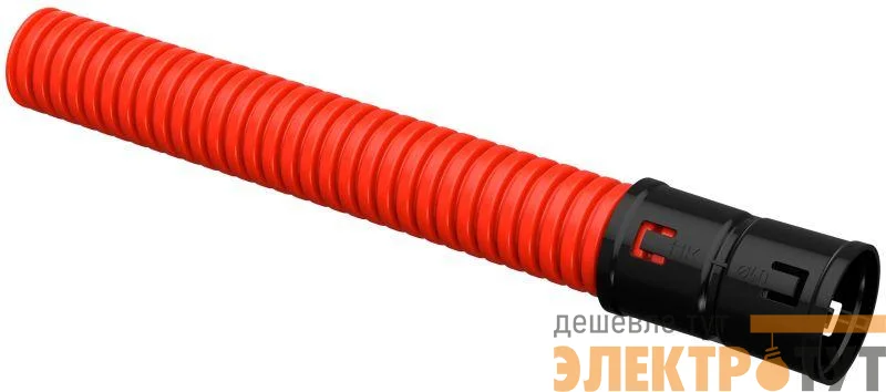 Труба гофрированная двустенная ПНД гибкая d40мм красн. (уп.100м) IEK CTG12-040-K04-100-R