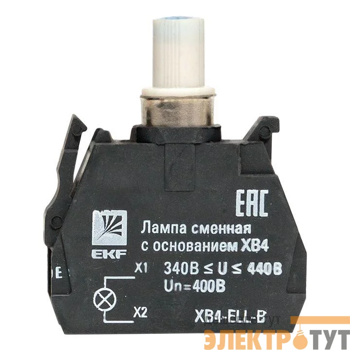 Лампа сменная с основанием XB4 син. 400В PROxima EKF XB4-ELL-B