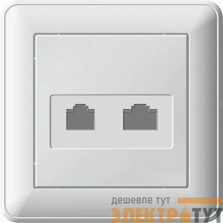 Розетка компьютерная + телеф. СП W59 бел. SchE RSI-251TK5E-18 (РСИ-251ТК5Е-18)